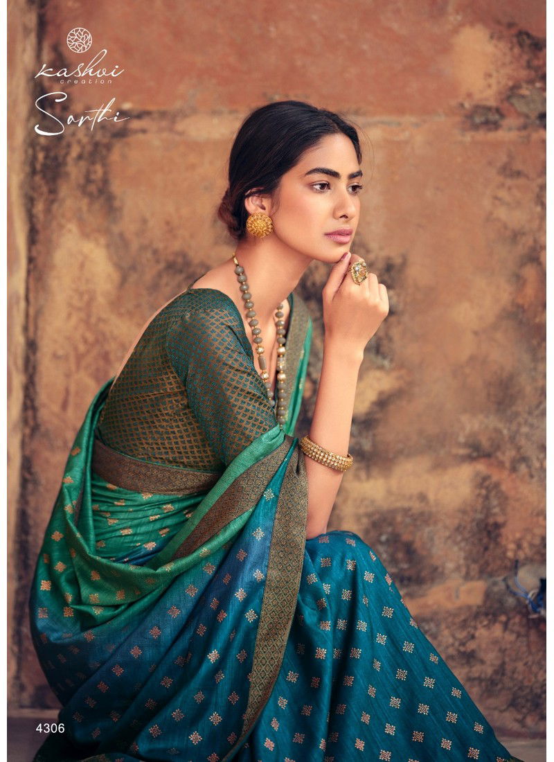 Kashvi Sarthi Fancy Designer Heavy Festive Casual Wear Printed Silk Sarees Collection